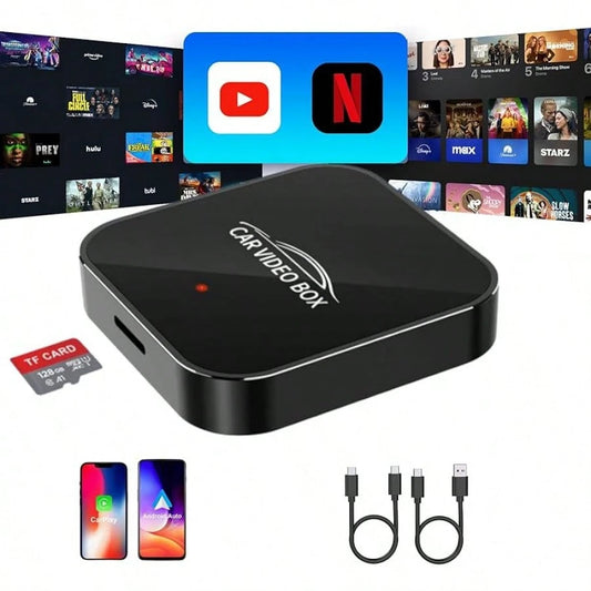 5 In 1 Wireless CarPlay Adapter With, 2025 New Apple CarPlay And Android Auto Wireless Adapter Magic CarPlay Ai Box Streaming Video For IPhone/Android And Cars After 2015 Car