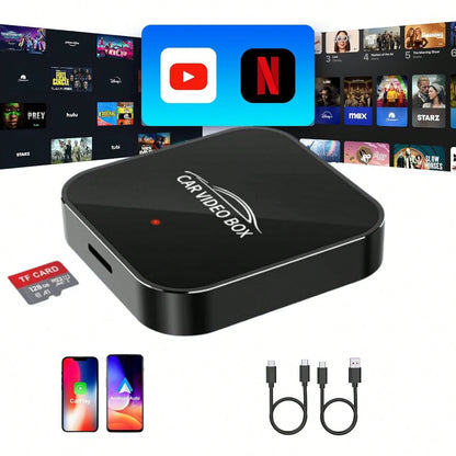 5 In 1 Wireless CarPlay Adapter With, 2025 New Apple CarPlay And Android Auto Wireless Adapter Magic CarPlay Ai Box Streaming Video For IPhone/Android And Cars After 2015 Car