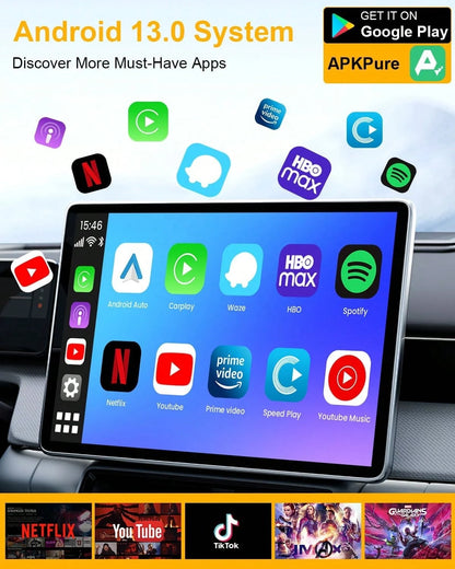 5 In 1 Wireless CarPlay Adapter With, 2025 New Apple CarPlay And Android Auto Wireless Adapter Magic CarPlay Ai Box Streaming Video For IPhone/Android And Cars After 2015 Car