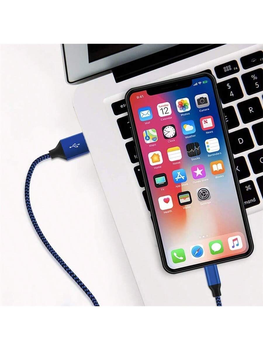 5 PACK Nylon Braided Cables, (3/3/6/6/10FT),Charging Cable Combo Kit, Featuring Nylon Braided Lightning Cables MFi Certified Lightning Cable Fast Charging Cords Apple Charger Compatible With IPhone 14