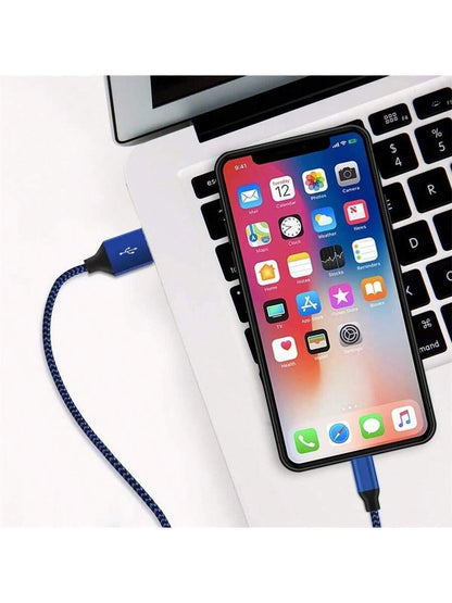5 PACK Nylon Braided Cables, (3/3/6/6/10FT),Charging Cable Combo Kit, Featuring Nylon Braided Lightning Cables MFi Certified Lightning Cable Fast Charging Cords Apple Charger Compatible With IPhone 14