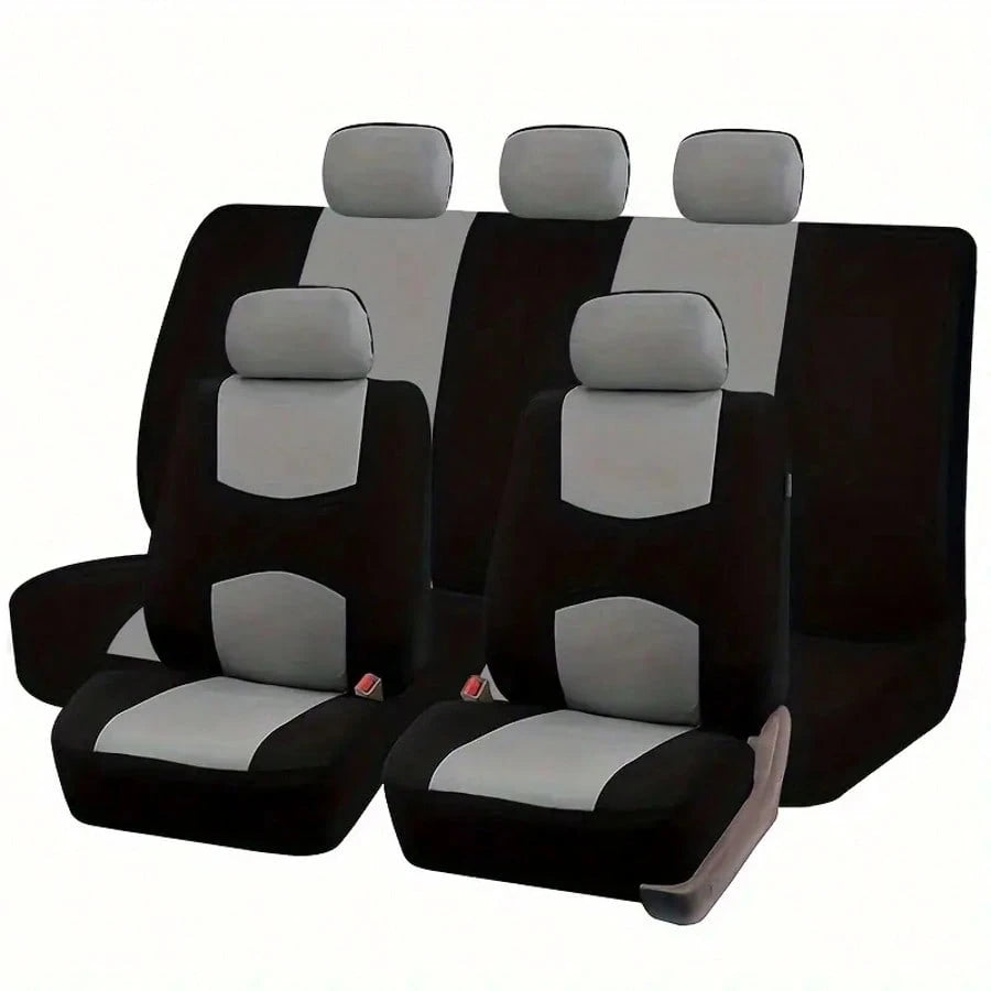 5-Seat Full-Coverage Car Seat Covers, Car Seat Cushions, Wear-Resistant, Protective Of Original Car Seats, Dustproof, All-Season, Suitable For Most 5-Seat Models On The Market.