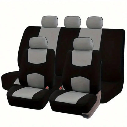 5-Seat Full-Coverage Car Seat Covers, Car Seat Cushions, Wear-Resistant, Protective Of Original Car Seats, Dustproof, All-Season, Suitable For Most 5-Seat Models On The Market.