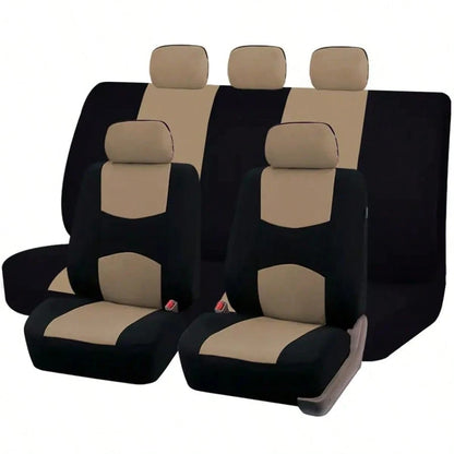 5-Seat Full-Coverage Car Seat Covers, Car Seat Cushions, Wear-Resistant, Protective Of Original Car Seats, Dustproof, All-Season, Suitable For Most 5-Seat Models On The Market.