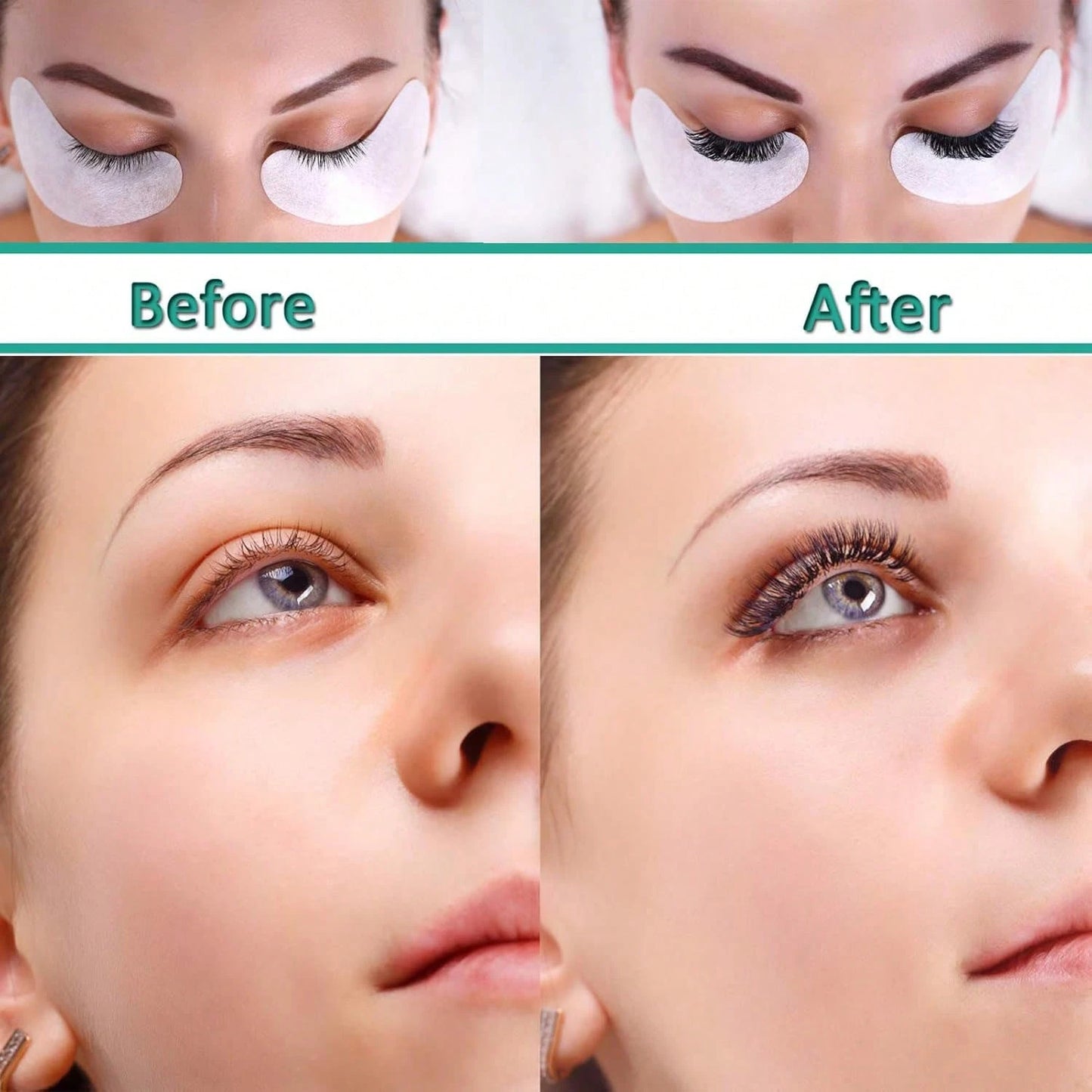 50 Pairs Under Eye Pads, Eyelash Extension Gel Patches, Lint Free DIY False Lash Extension Beauty Makeup Hydrogel Gel Eye Patches Lash Supplies