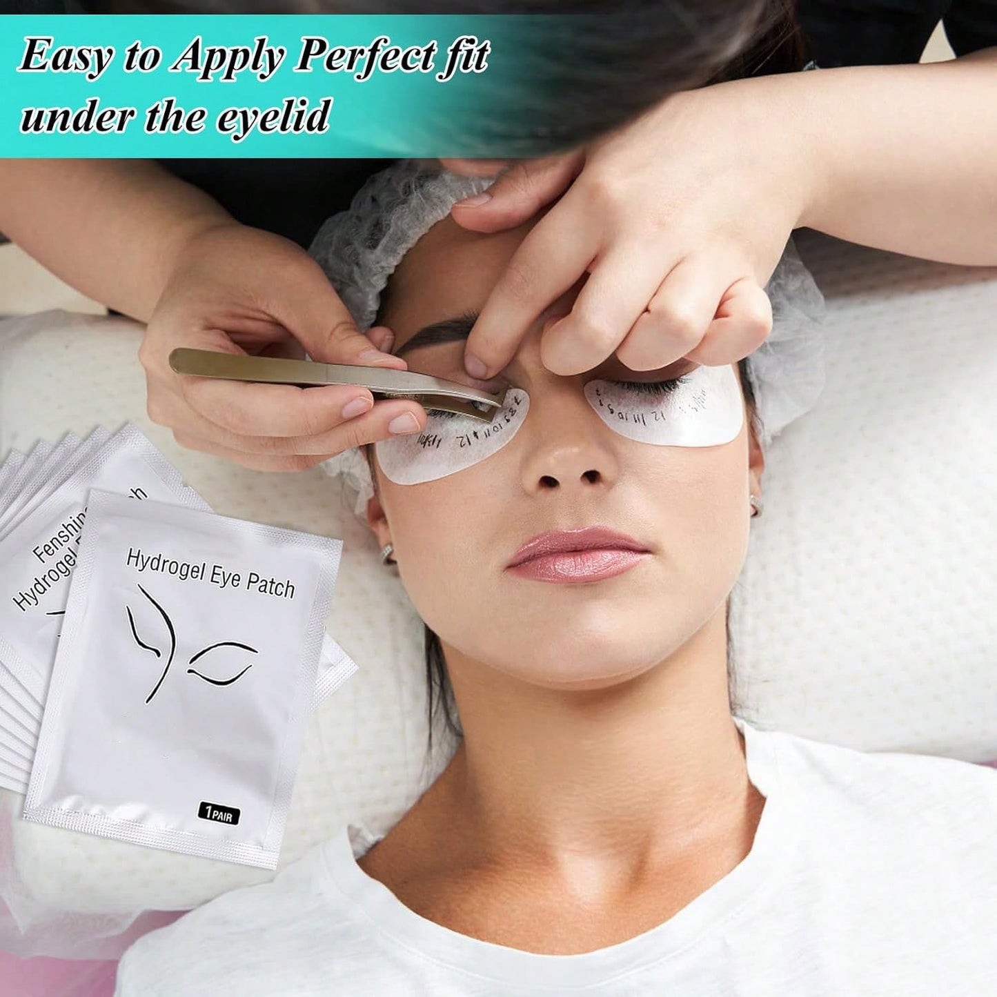 50 Pairs Under Eye Pads, Eyelash Extension Gel Patches, Lint Free DIY False Lash Extension Beauty Makeup Hydrogel Gel Eye Patches Lash Supplies