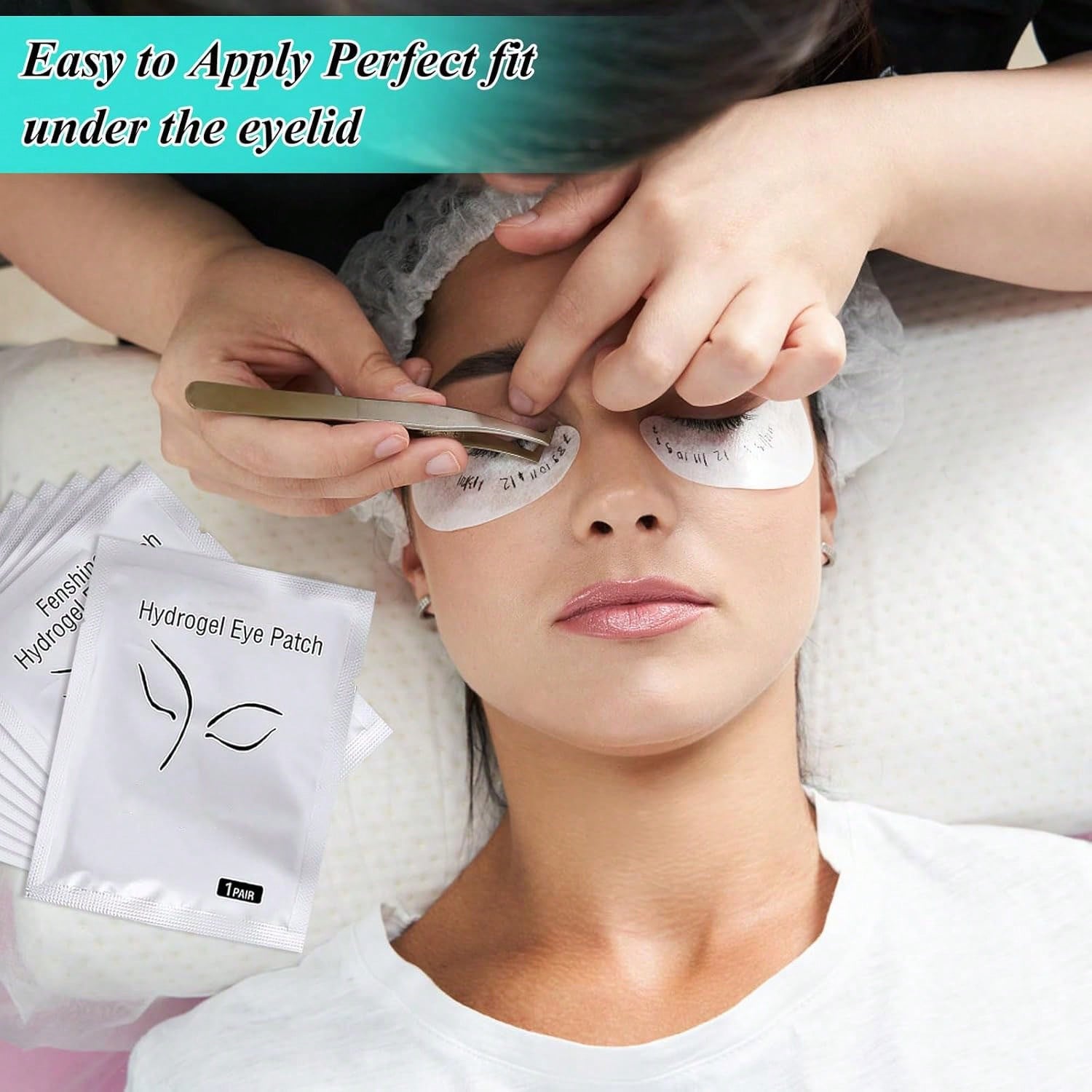 50 Pairs Under Eye Pads, Eyelash Extension Gel Patches, Lint Free DIY False Lash Extension Beauty Makeup Hydrogel Gel Eye Patches Lash Supplies
