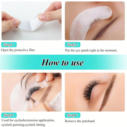 50 Pairs Under Eye Pads, Eyelash Extension Gel Patches, Lint Free DIY False Lash Extension Beauty Makeup Hydrogel Gel Eye Patches Lash Supplies