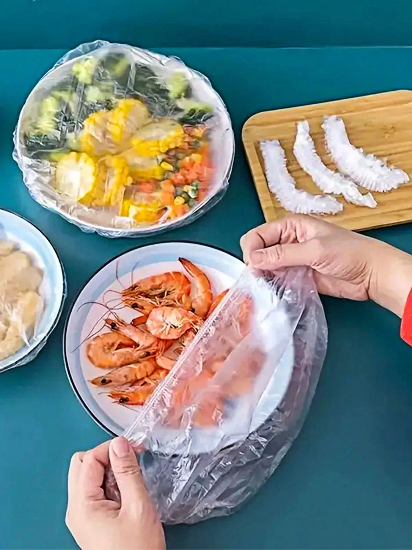 500/100/50pcs Stretchable Food Preservation Covers (Random Packaging), Easy-To-Use Vegetable Covers, Refrigerator Freshness And Moisture Retention Tool, Alternative To Plastic Bags, Fruit Preservation