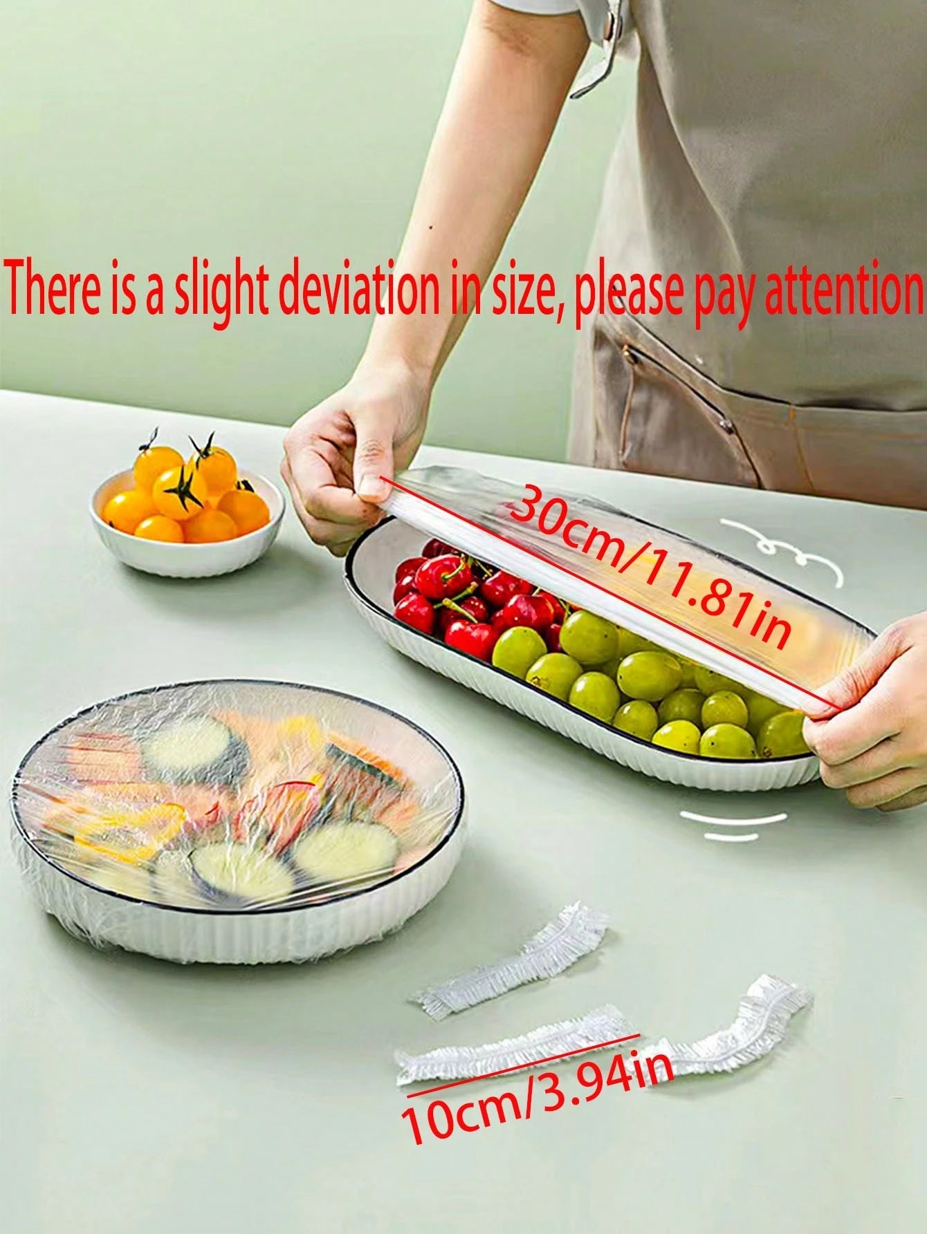500/100/50pcs Stretchable Food Preservation Covers (Random Packaging), Easy-To-Use Vegetable Covers, Refrigerator Freshness And Moisture Retention Tool, Alternative To Plastic Bags, Fruit Preservation
