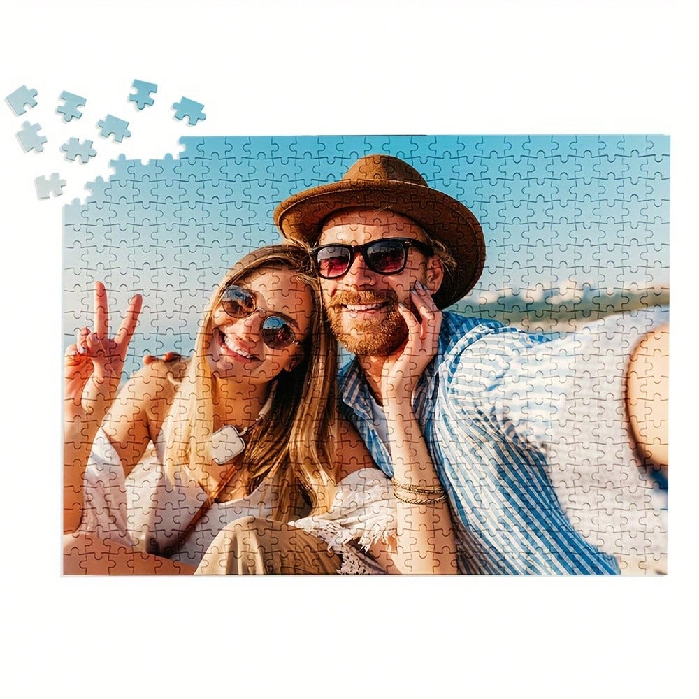 500/1000 Piece Custom Photo Puzzle- Personalized Portrait, Perfect For Birthdays, Anniversaries, Weddings, Valentine's Day- A Challenging Puzzle For Couples, Families, And Pet Lovers- Create Treasu