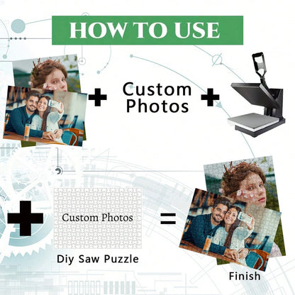 500/1000 Piece Custom Photo Puzzle- Personalized Portrait, Perfect For Birthdays, Anniversaries, Weddings, Valentine's Day- A Challenging Puzzle For Couples, Families, And Pet Lovers- Create Treasu