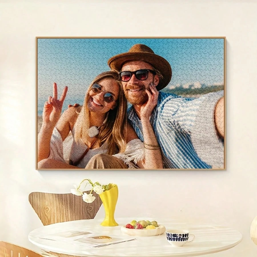 500/1000 Piece Custom Photo Puzzle- Personalized Portrait, Perfect For Birthdays, Anniversaries, Weddings, Valentine's Day- A Challenging Puzzle For Couples, Families, And Pet Lovers- Create Treasu