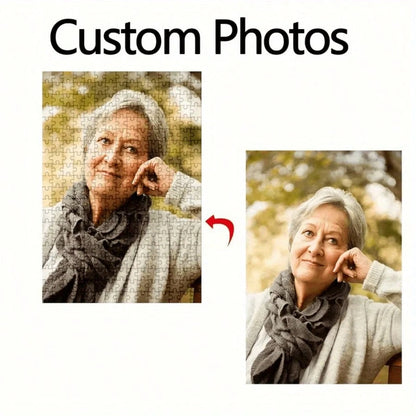 500/1000 Piece Custom Photo Puzzle- Personalized Portrait, Perfect For Birthdays, Anniversaries, Weddings, Valentine's Day- A Challenging Puzzle For Couples, Families, And Pet Lovers- Create Treasu
