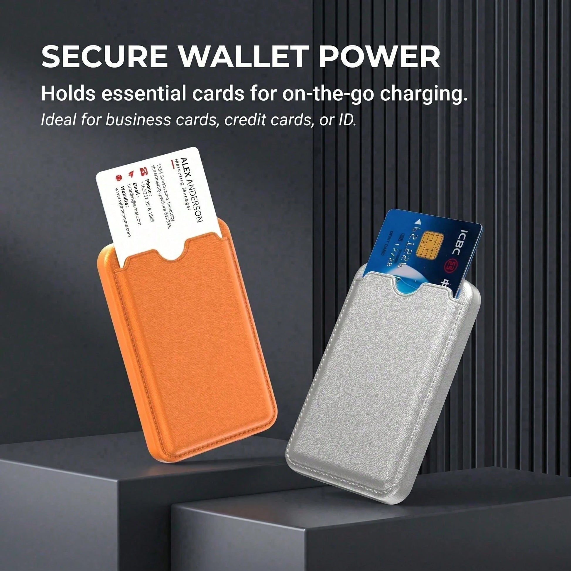 5000mAh Lightweight Magnetic Portable Charger, Ultra Slim Wireless Power Bank With Card Wallet, 15W Wireless Charging & 22.5W Wired Fast Charging, Compact Battery Pack For IPhone 12 13 14 15 Pro Max P