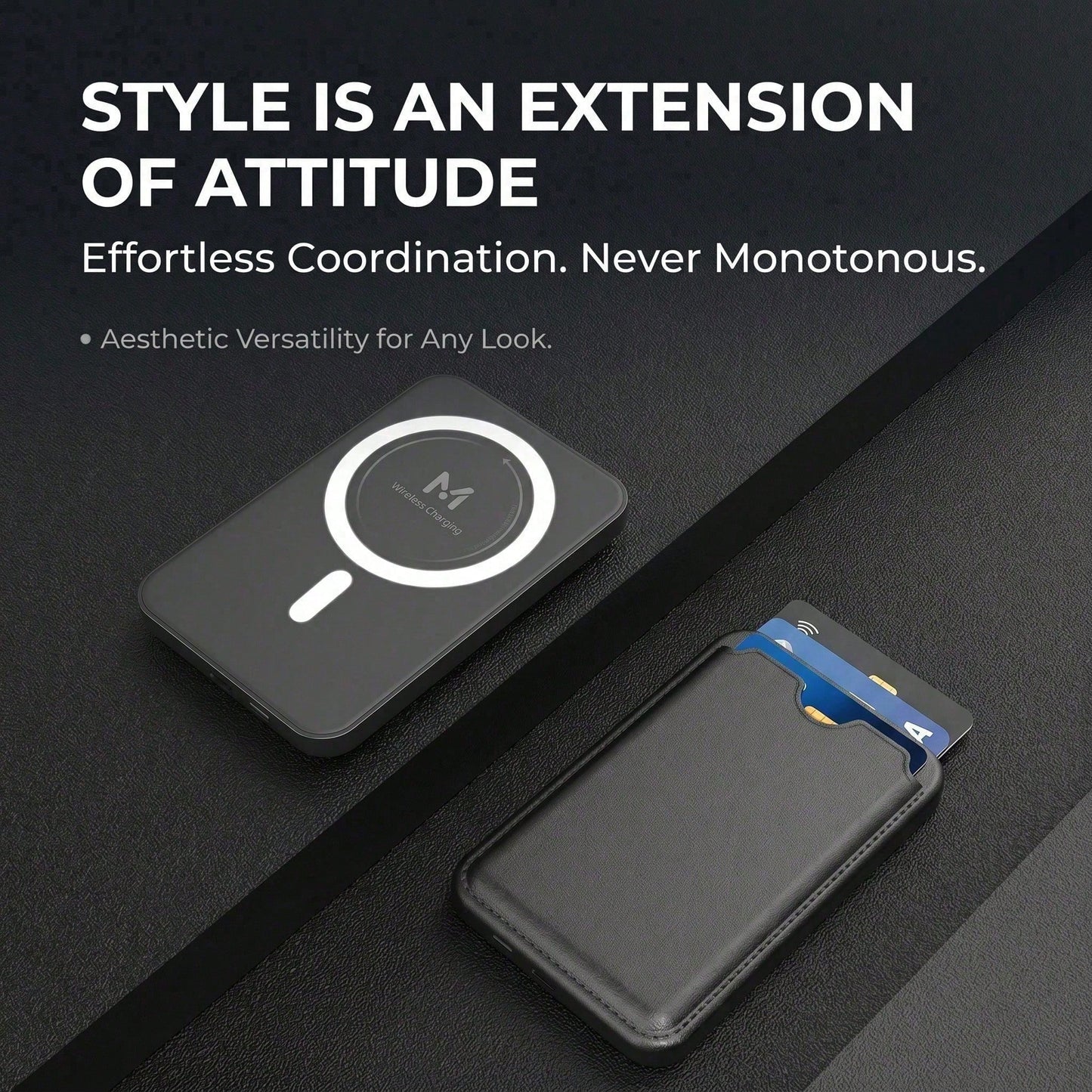 5000mAh Lightweight Magnetic Portable Charger, Ultra Slim Wireless Power Bank With Card Wallet, 15W Wireless Charging & 22.5W Wired Fast Charging, Compact Battery Pack For IPhone 12 13 14 15 Pro Max P