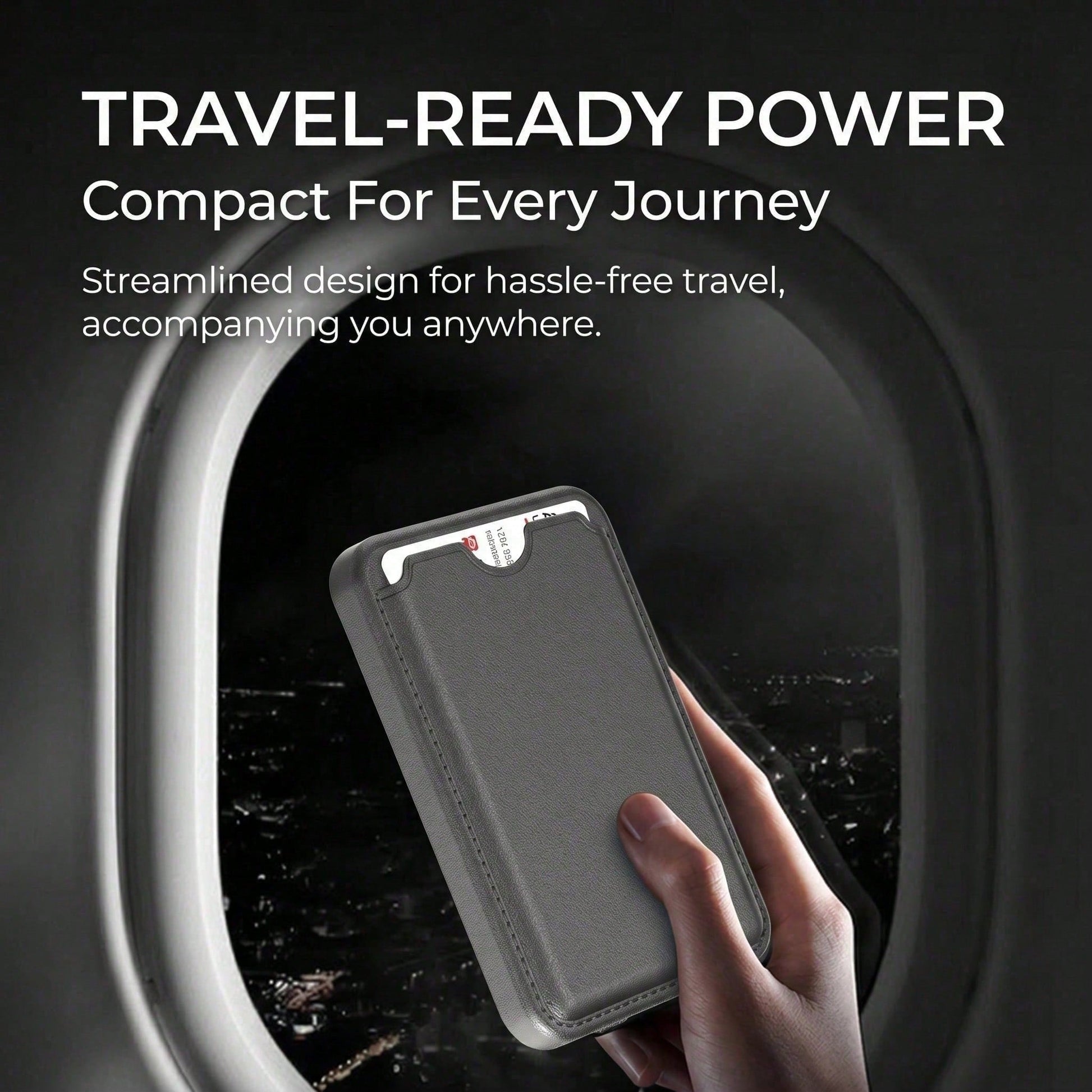 5000mAh Lightweight Magnetic Portable Charger, Ultra Slim Wireless Power Bank With Card Wallet, 15W Wireless Charging & 22.5W Wired Fast Charging, Compact Battery Pack For IPhone 12 13 14 15 Pro Max P