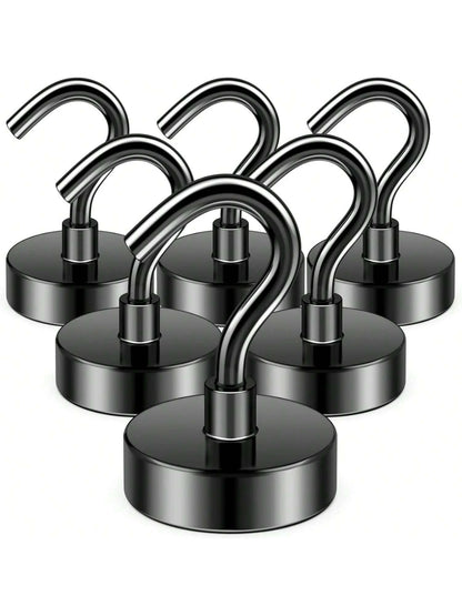 50lb Heavy Duty Magnetic Hooks, Magnet With Hooks, For Cruise Cabins, Classrooms, Offices, Grilling, Heavy Duty Magnetic Metal Hooks Suitable For Refrigerators