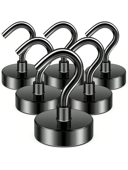 50lb Heavy Duty Magnetic Hooks, Magnet With Hooks, For Cruise Cabins, Classrooms, Offices, Grilling, Heavy Duty Magnetic Metal Hooks Suitable For Refrigerators