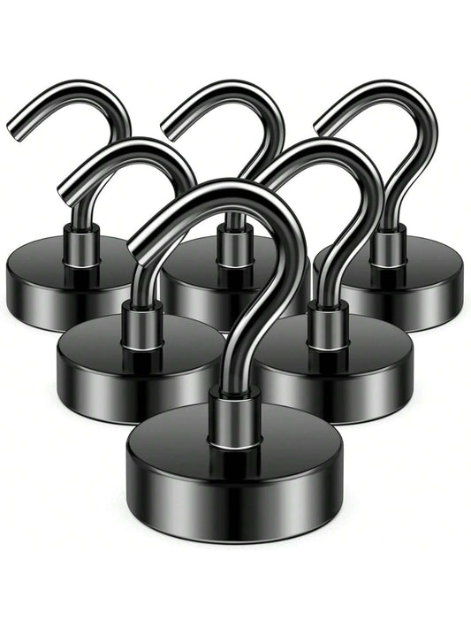 50lb Heavy Duty Magnetic Hooks, Magnet With Hooks, For Cruise Cabins, Classrooms, Offices, Grilling, Heavy Duty Magnetic Metal Hooks Suitable For Refrigerators