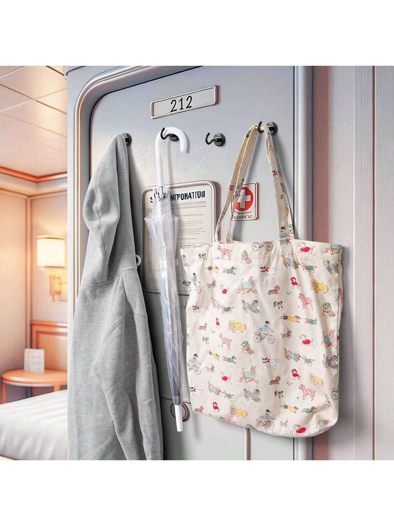 50lb Heavy Duty Magnetic Hooks, Magnet With Hooks, For Cruise Cabins, Classrooms, Offices, Grilling, Heavy Duty Magnetic Metal Hooks Suitable For Refrigerators