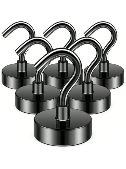 50lb Heavy Duty Magnetic Hooks, Magnet With Hooks, For Cruise Cabins, Classrooms, Offices, Grilling, Heavy Duty Magnetic Metal Hooks Suitable For Refrigerators
