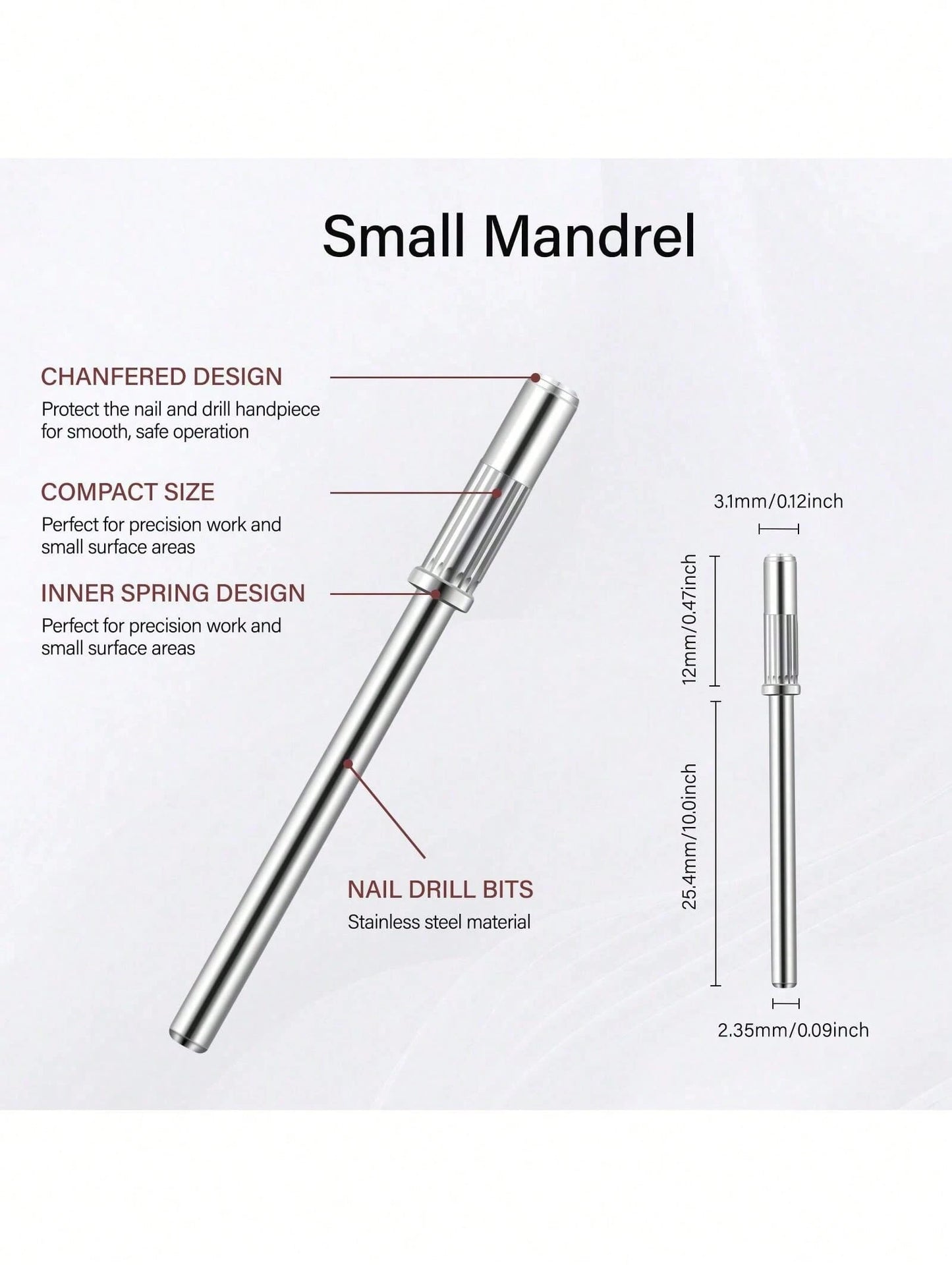 50Pcs Mini Nail Sanding Bands With Mandrel Bit, Available In 180/240 Grit Options, Fits Most Nail Drills For Acrylic Gel Shaping & Removal, For Home Salon & Beginners, Practical Supply For Fall Manicu
