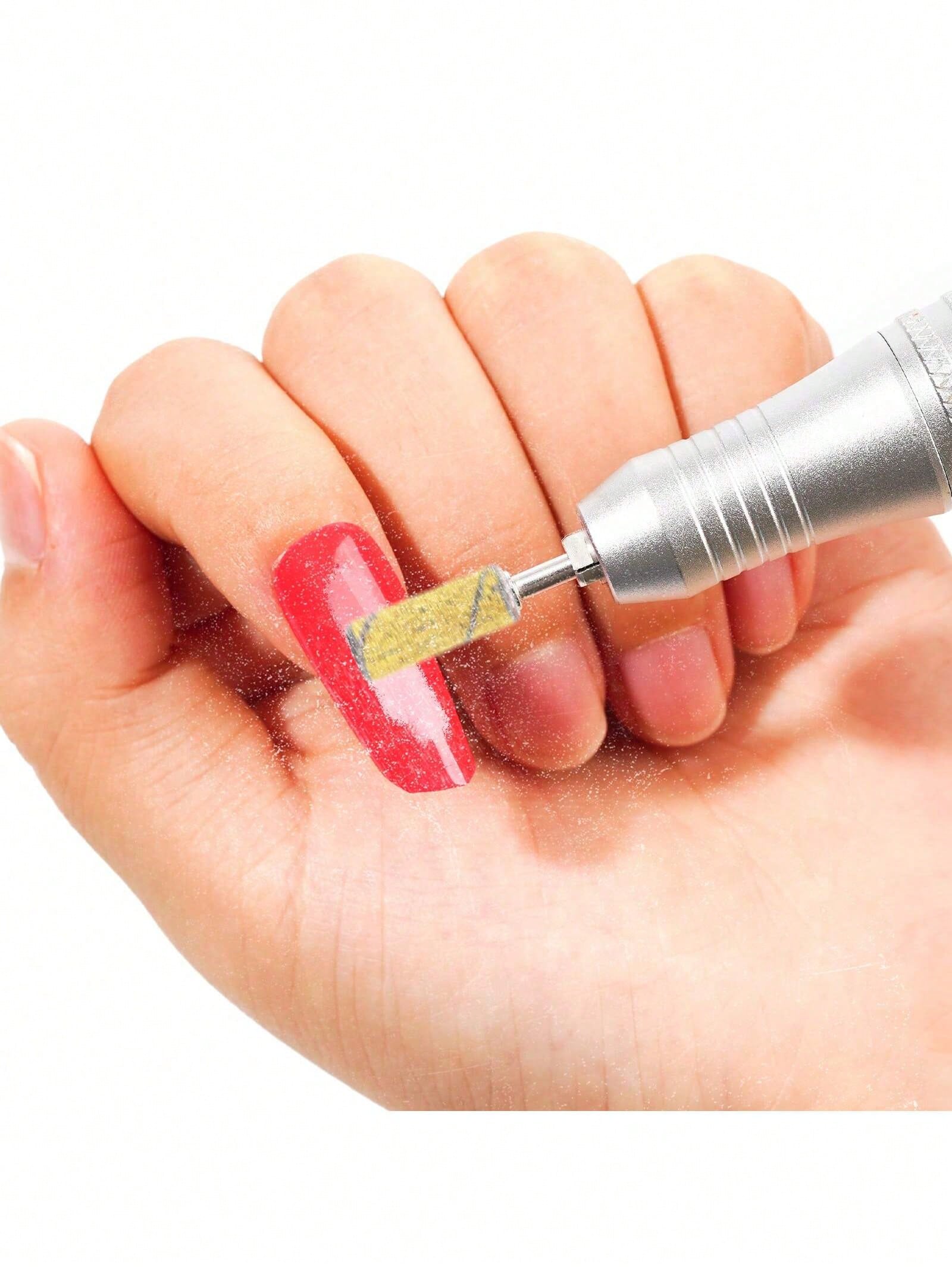 50Pcs Mini Nail Sanding Bands With Mandrel Bit, Available In 180/240 Grit Options, Fits Most Nail Drills For Acrylic Gel Shaping & Removal, For Home Salon & Beginners, Practical Supply For Fall Manicu