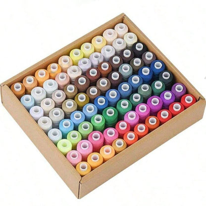 50pcs Mixed Color Polyester Sewing Thread Set, Multi-Color Combination, Durable Polyester Thread| 402 Multi-Function Sewing Thread, Suitable For Hand Or Machine Sewing, Ideal For Home Sewing And Knit