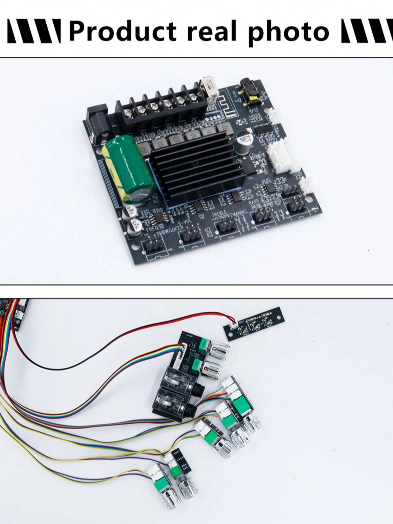 50W*50W*100W Car Power Amplifier Board- High Power Digital Audio Amplifier Module, 2.1 Channel Stereo With Bass And Treble Control