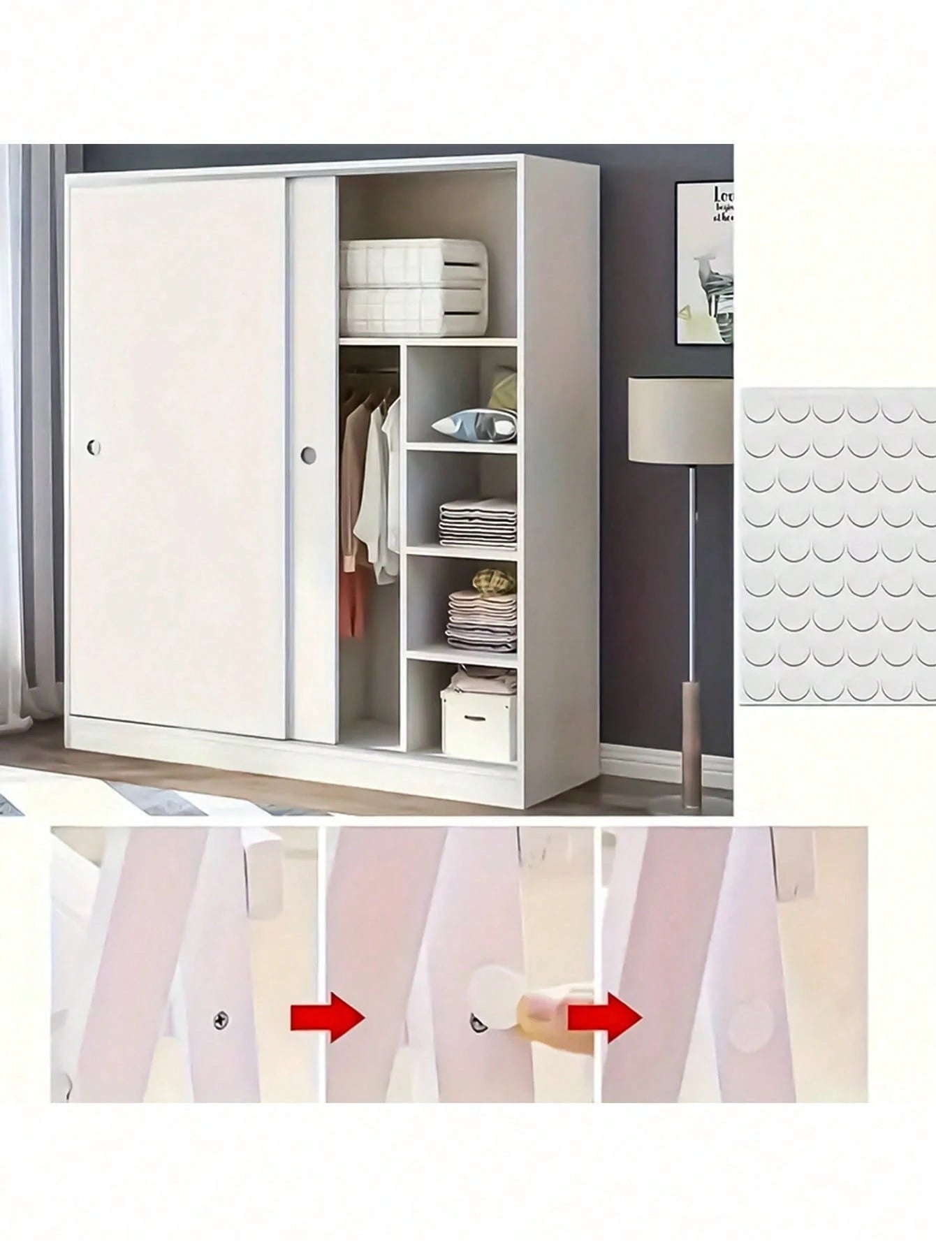 54pcs Furniture Screw Hole Self-Adhesive Seal Sticker