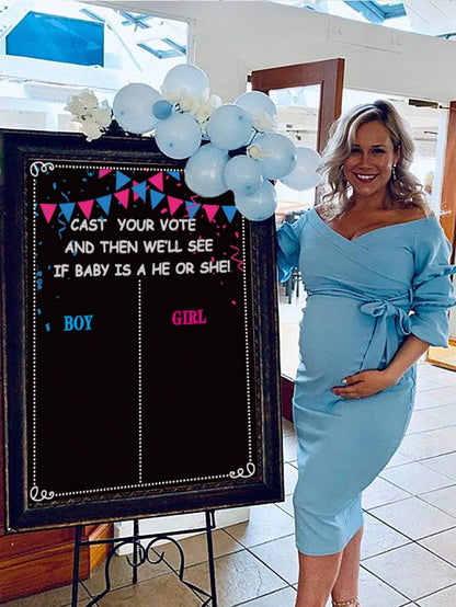 54pcs Gender Reveal Party Decorations- Gender Reveal Voting Game, Gender Reveal Ideas, Boy Or Girl, Baby Shower Party Games, Gender Reveal Voting Party Supplies, Gender Reveal Decorations, Baby Showe