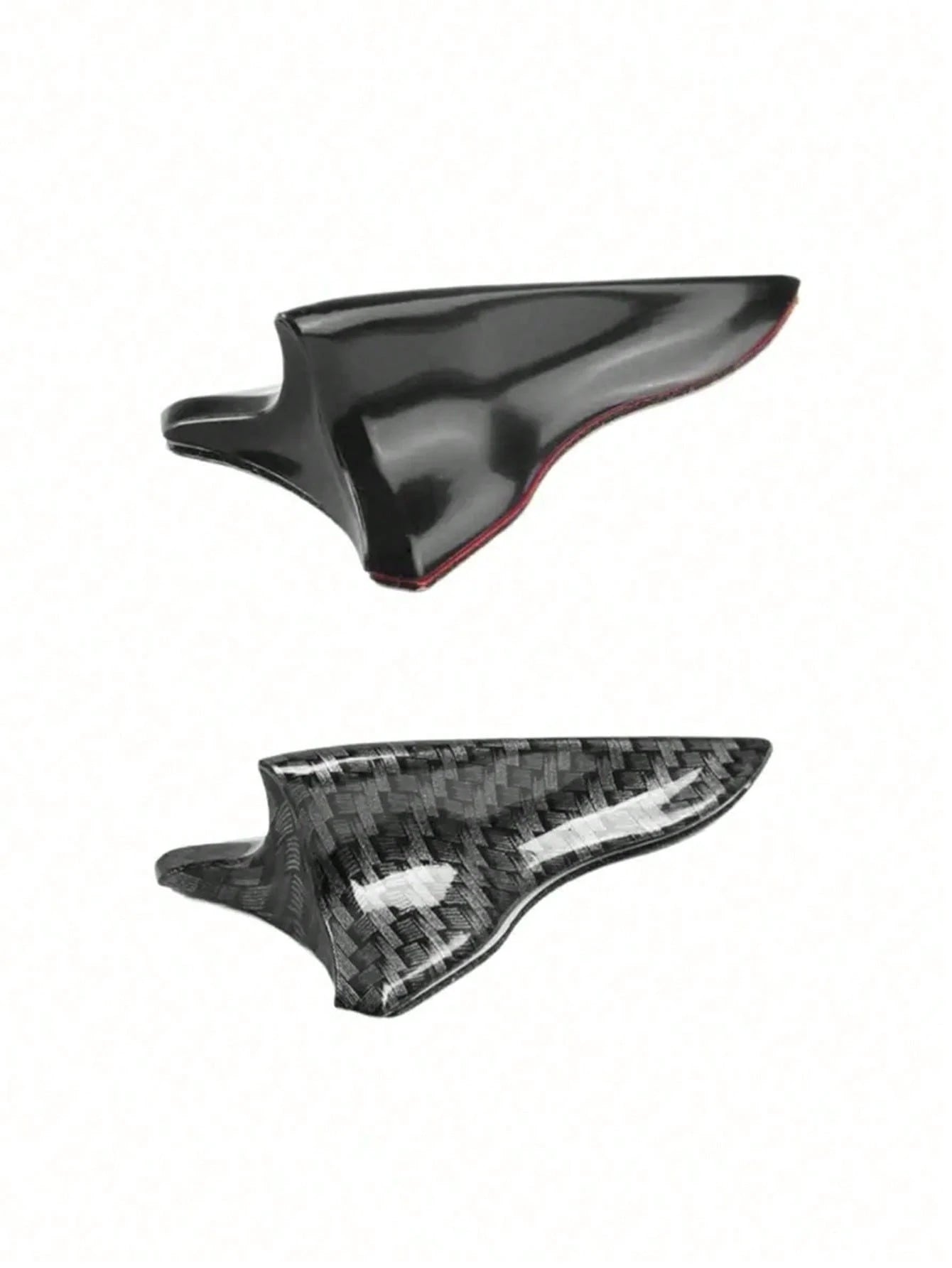 5pcs Carbon Fiber Black Shark Fin Car Roof Decorative Pieces, Fashionable Bumper Decor, Enhance Exterior Appearance, Auto Accessories