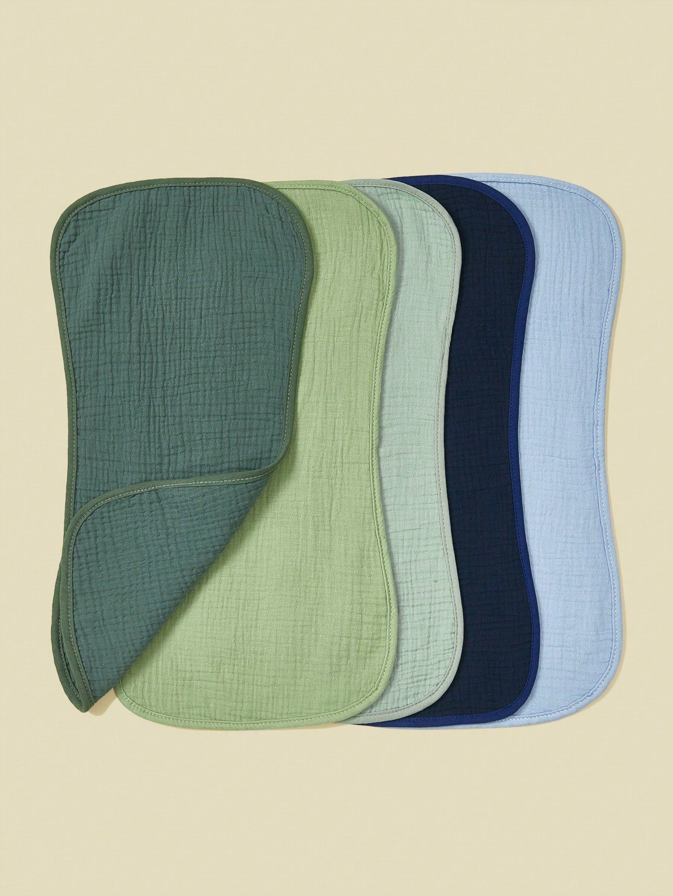 5pcs/Pack Cotton Muslin Baby Bibs For Boys & Girls, Soft Burp Cloths With Flower, Whale Prints