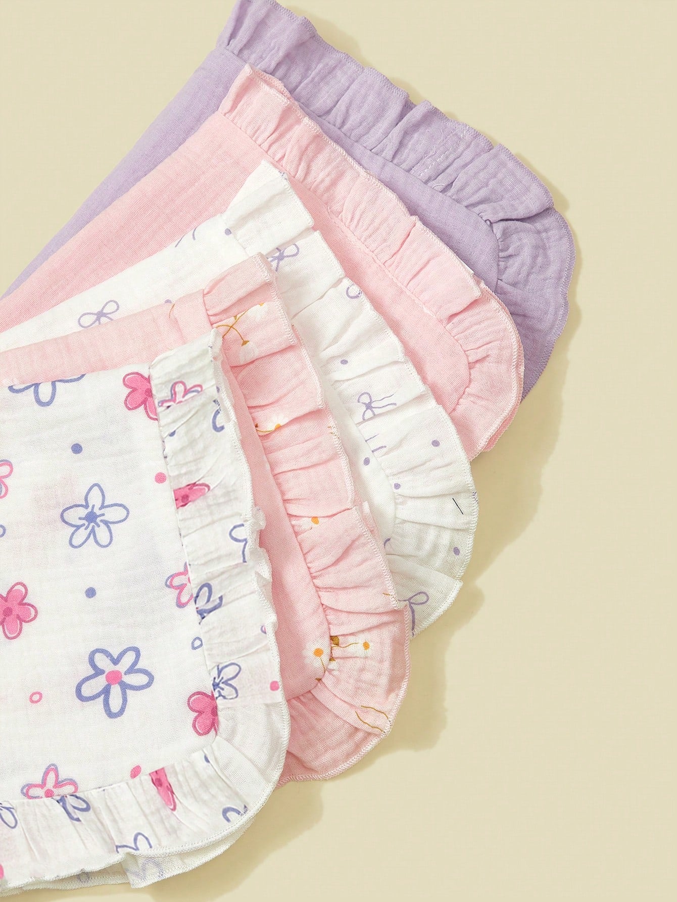 5pcs/Pack Soft & Comfortable Cotton Baby Bibs, Burp Cloths