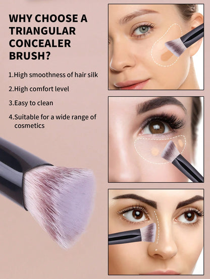 5pcs Professional Makeup Brush Set, Portable Travel Makeup Brushes, Double-Ended Multi-Function Makeup Tools Kit Including Foundation Brush, Powder Brush, Blush Brush, Concealer Brush, Contour Brush