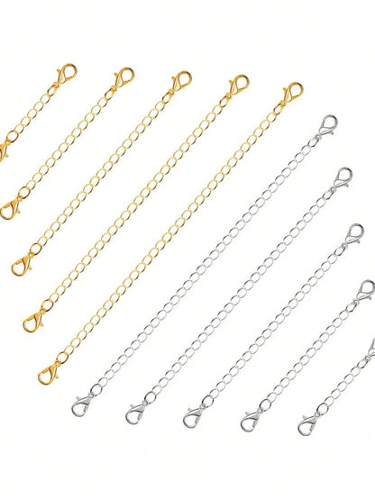 5pcs/Set Adjustable Chain, 5 Lengths, DIY Jewelry Making Accessories For Bracelet, Necklace, Unisex