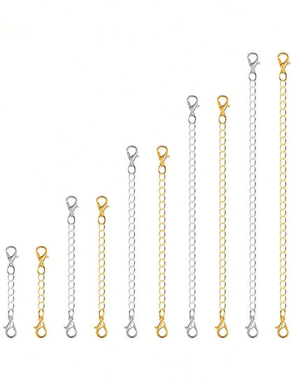 5pcs/Set Adjustable Chain, 5 Lengths, DIY Jewelry Making Accessories For Bracelet, Necklace, Unisex