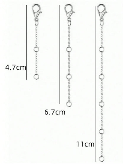 5pcs/Set Adjustable Chain, 5 Lengths, DIY Jewelry Making Accessories For Bracelet, Necklace, Unisex