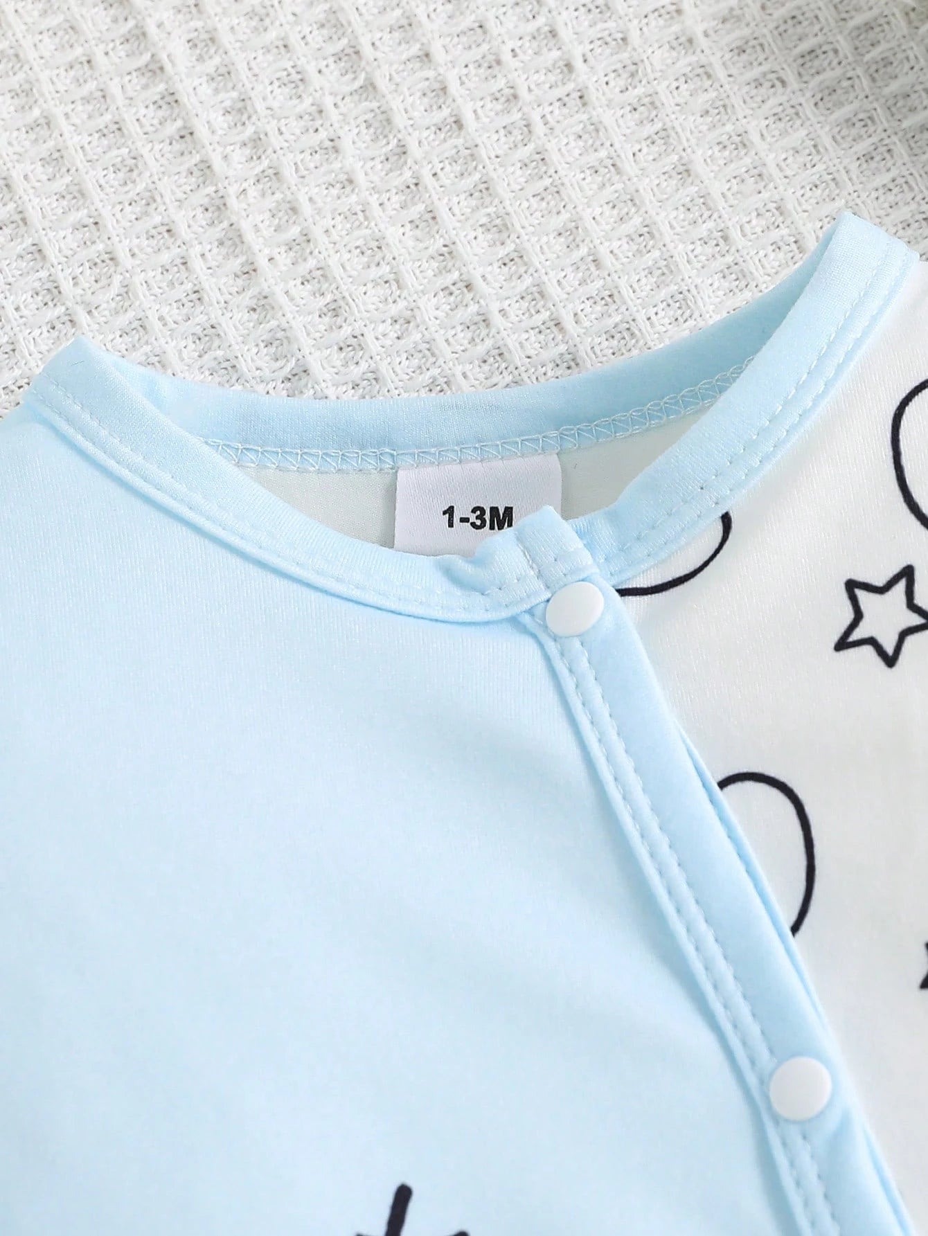 5pcs/Set English Cloud Bear Baby Newborn Crawling Rompers