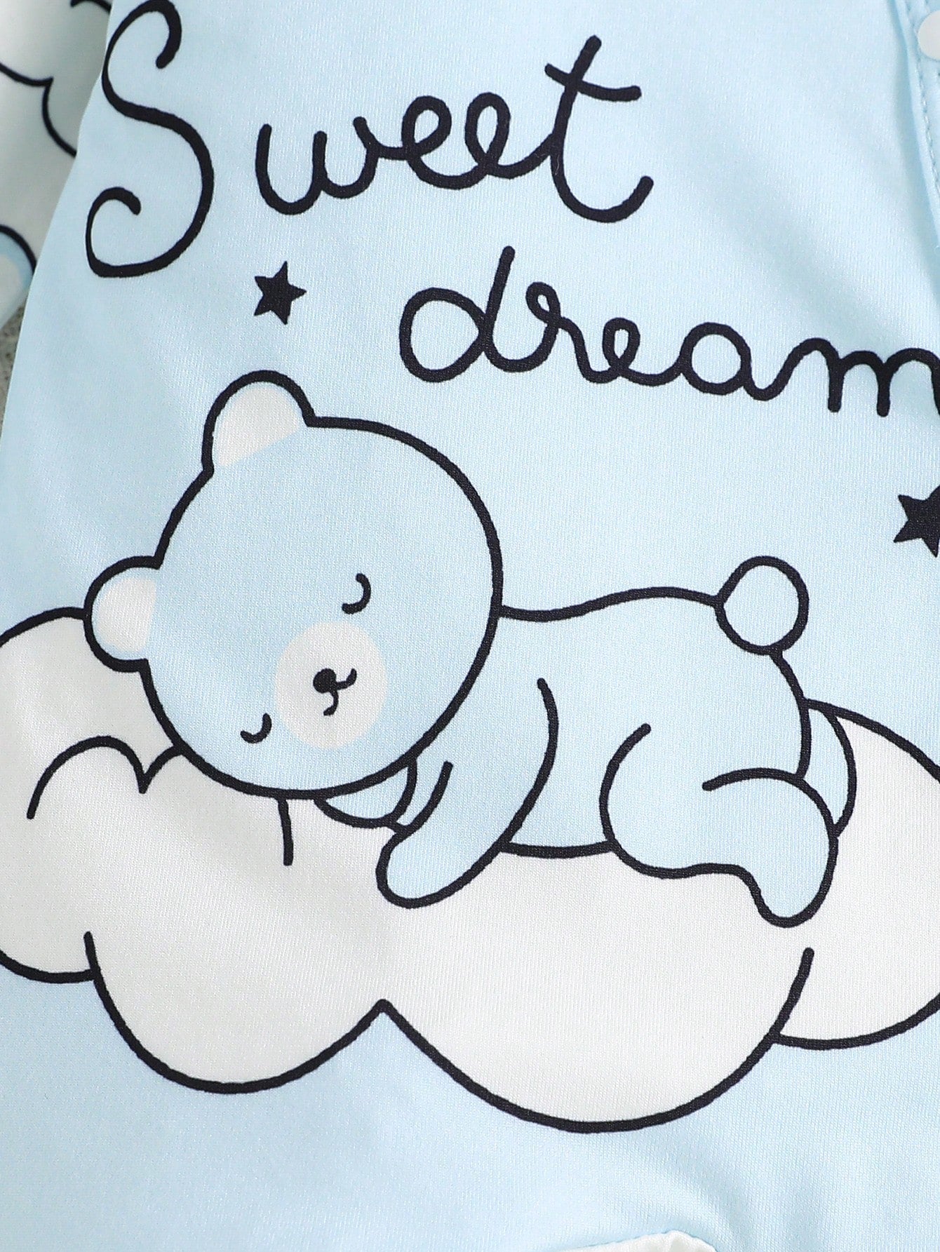 5pcs/Set English Cloud Bear Baby Newborn Crawling Rompers