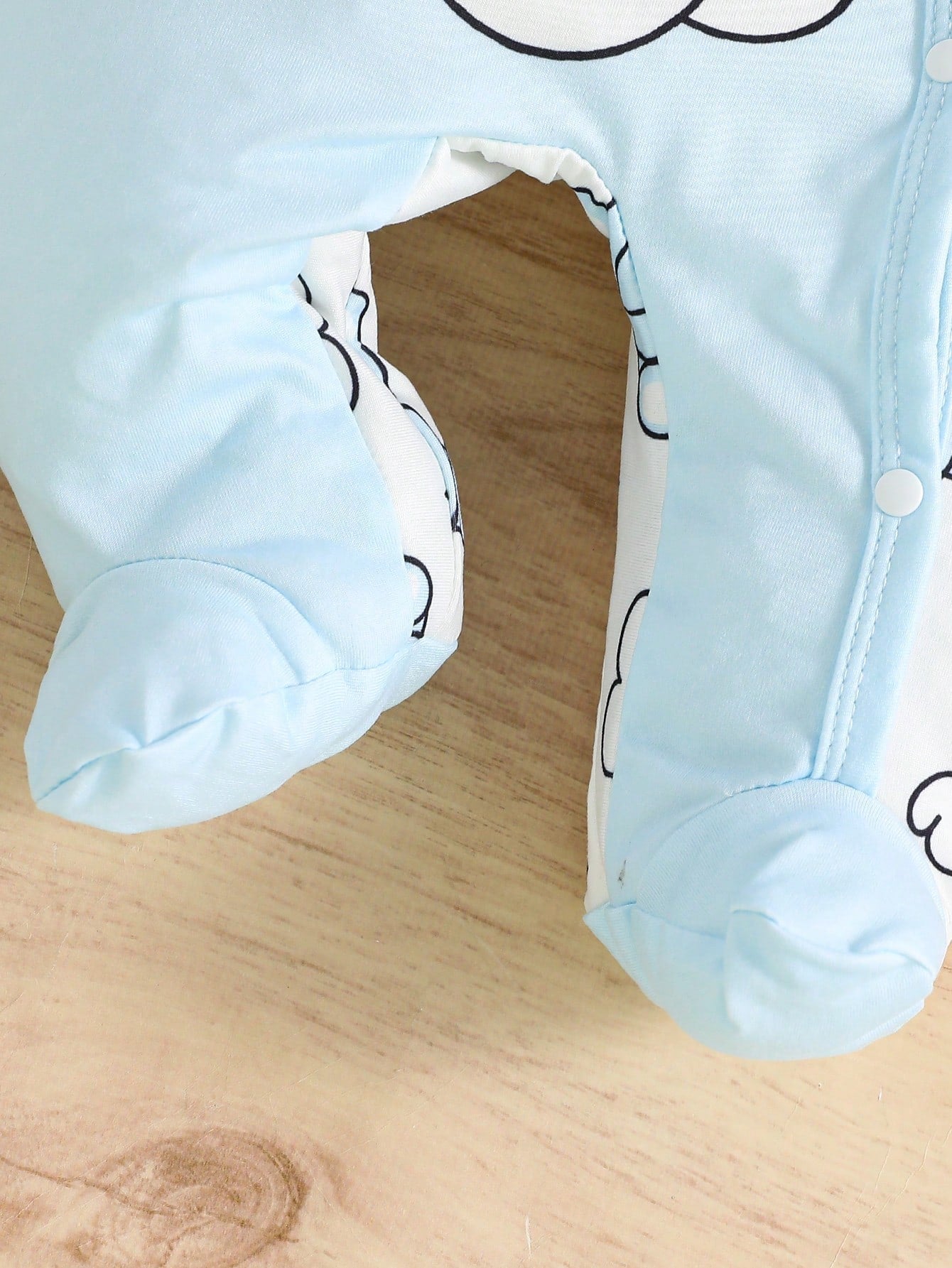 5pcs/Set English Cloud Bear Baby Newborn Crawling Rompers