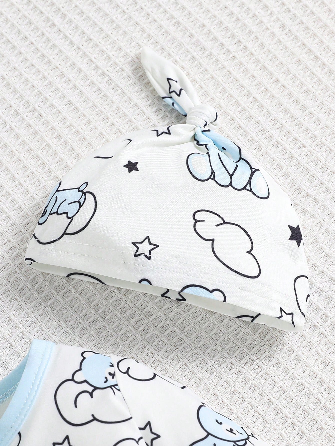 5pcs/Set English Cloud Bear Baby Newborn Crawling Rompers
