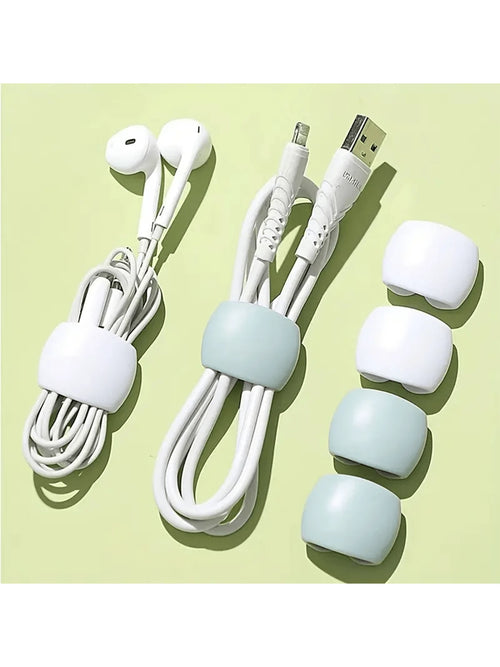 6/12pcs Mix And Match New Cable Storage Organizer, Data Cable Storage Buckle, Travel Data Cable Hub, Earphone Charging Cable Winding Storage Buckle, Simple Multi-Functional Winding Bucklecharger Case