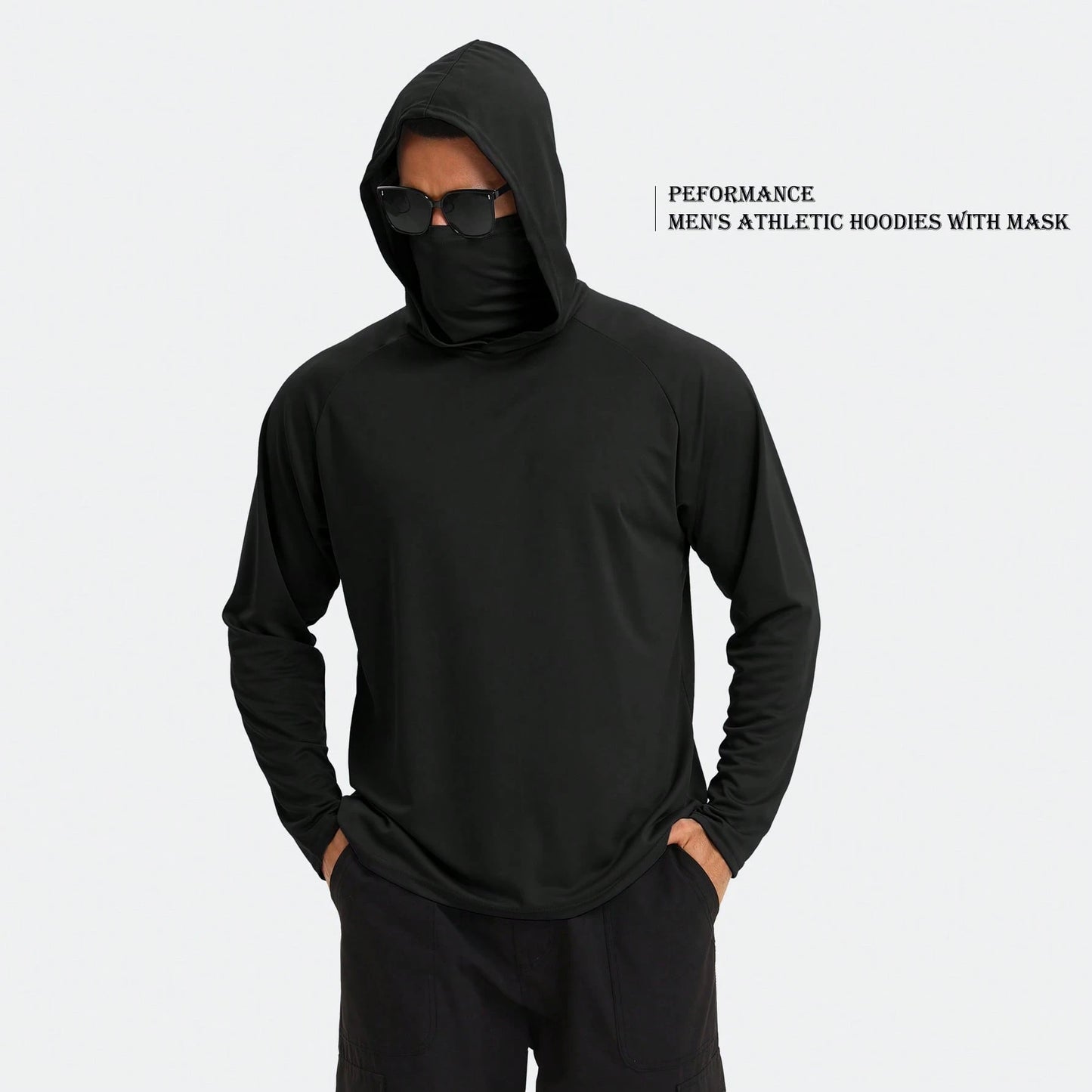 6 Packs Men's Quick Drying Athletic Hoodies With Mask Solid Color Sun Protection Fishing Shirts Hoodie Workwear For Outdoor Activities It's A Gift