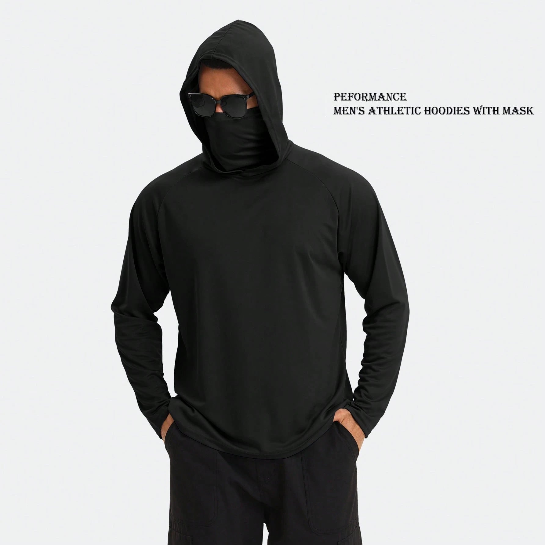 6 Packs Men's Quick Drying Athletic Hoodies With Mask Solid Color Sun Protection Fishing Shirts Hoodie Workwear For Outdoor Activities It's A Gift
