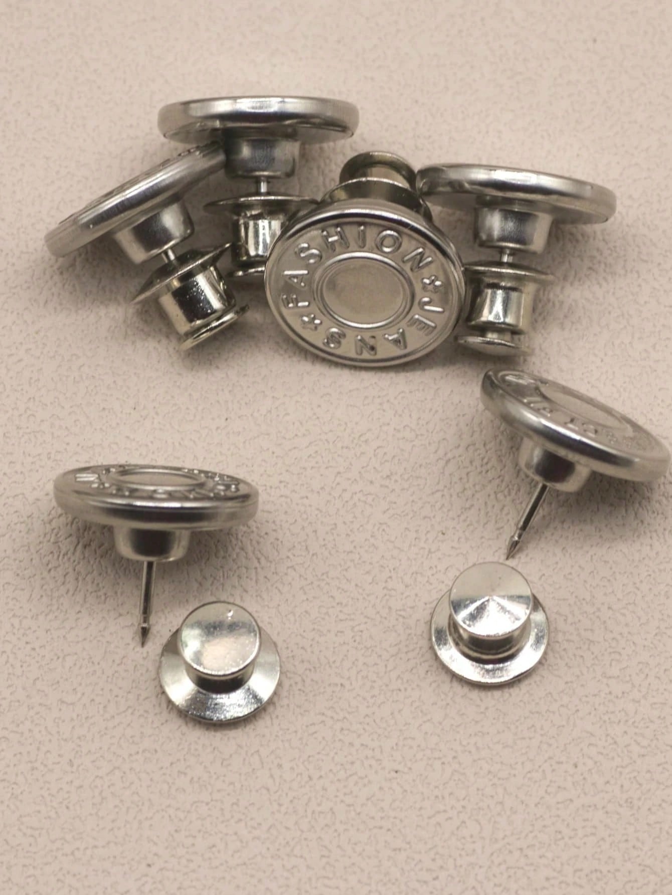 6 Pcs Jeans Buttons Replacement 17mm No Sewing Metal Button Repair Kit Nailless Removable Jean Buttons Replacement Combo Valentines Wedding, Birthday, Buttons, Sewing, Sewing Supplies, Sewing Ac