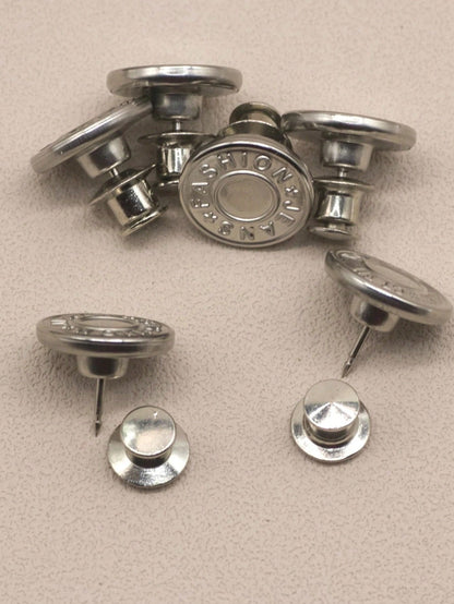 6 Pcs Jeans Buttons Replacement 17mm No Sewing Metal Button Repair Kit Nailless Removable Jean Buttons Replacement Combo Valentines Wedding, Birthday, Buttons, Sewing, Sewing Supplies, Sewing Ac