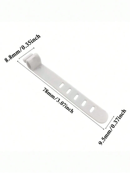 6 PCS/Set 5 Holes Silicone Strap Wire Organizer Anti-Lost Earphone Charging Cable Bundle Strap Storage Buckle Data Cable Winding Cable Cable Organizer
