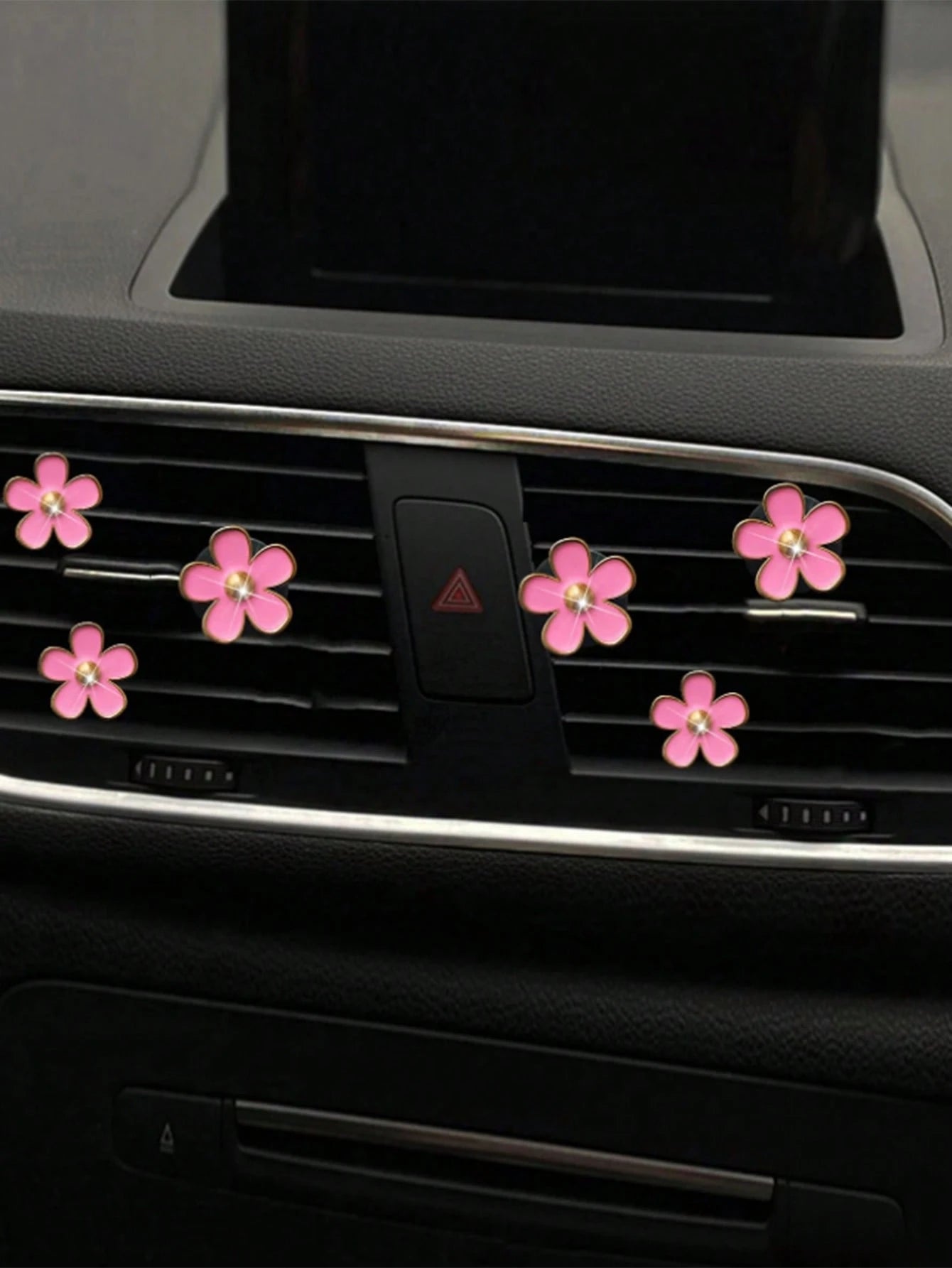 6-Piece Alloy Daisy Car Air Vent Aromatherapy Decorative Clip Car Air Conditioning Decorative Supplies